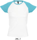 Ženska dvobarvna majica z raglan rokavi Milky 150