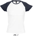 Ženska dvobarvna majica z raglan rokavi Milky 150