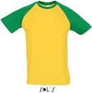 Dvobarvna moška majica z raglan rokavi Funky