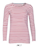 Ženska črtasta majica z dolgimi rokavi Marine Women