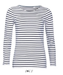 Ženska črtasta majica z dolgimi rokavi Marine Women