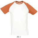 Dvobarvna moška majica z raglan rokavi Funky